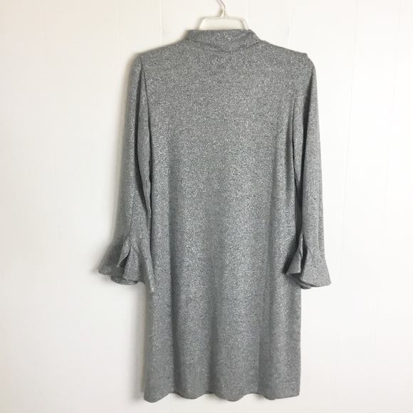 White House Black Market Holiday Dress New Size S Metallic 3/4 - Picture 8 of 8